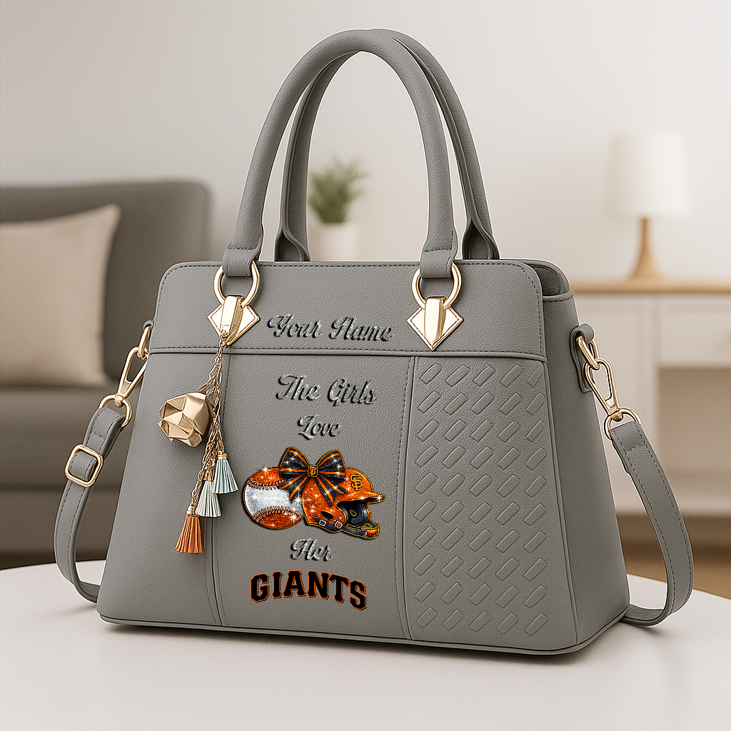 LIMITED EDITION - NEW CUSTOMIZED MLB06 SFG SAN FRANCISCO GIANTS ZIP HANDBAG MULTICOLOR