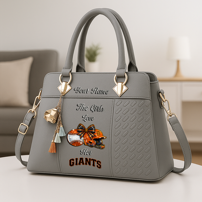LIMITED EDITION - NEW CUSTOMIZED MLB06 SFG SAN FRANCISCO GIANTS ZIP HANDBAG MULTICOLOR