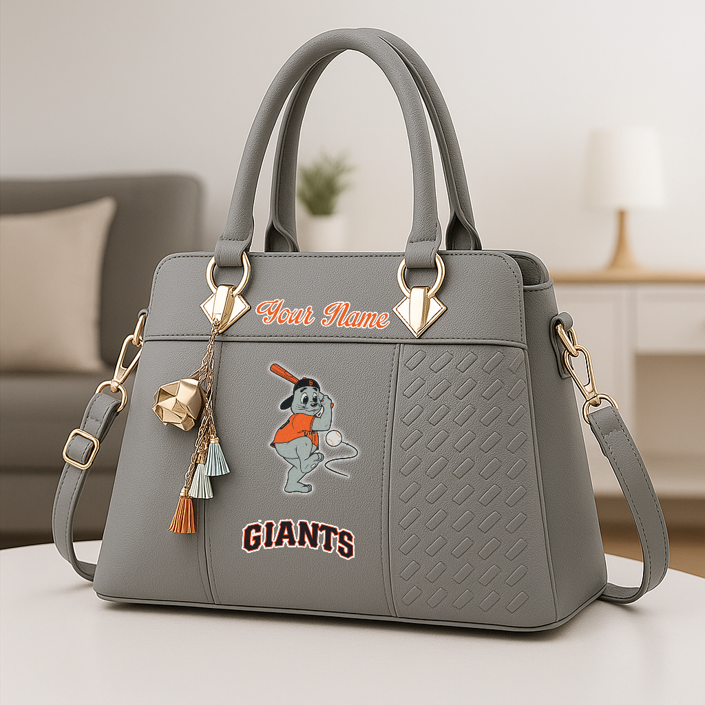 LIMITED EDITION - NEW CUSTOMIZED MLB06 SFG SAN FRANCISCO GIANTS ZIP HANDBAG MULTICOLOR