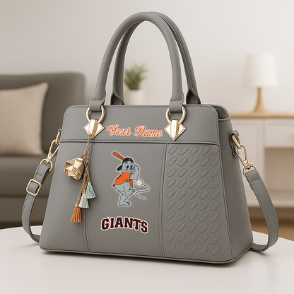 LIMITED EDITION - NEW CUSTOMIZED MLB06 SFG SAN FRANCISCO GIANTS ZIP HANDBAG MULTICOLOR