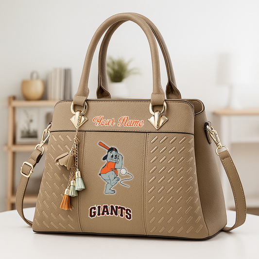 LIMITED EDITION - NEW CUSTOMIZED MLB06 SFG SAN FRANCISCO GIANTS ZIP HANDBAG MULTICOLOR
