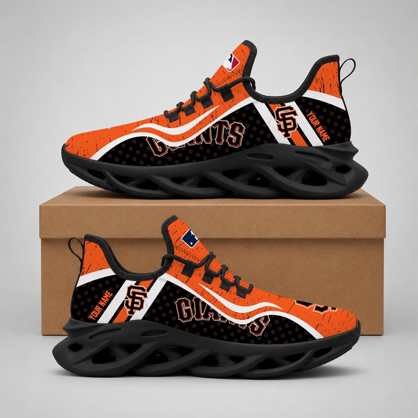 ELITE EDITION - NEW CUSTOMIZED MLB06 SFG SAN FRANCISCO GIANTS MAX SOUL SHOES