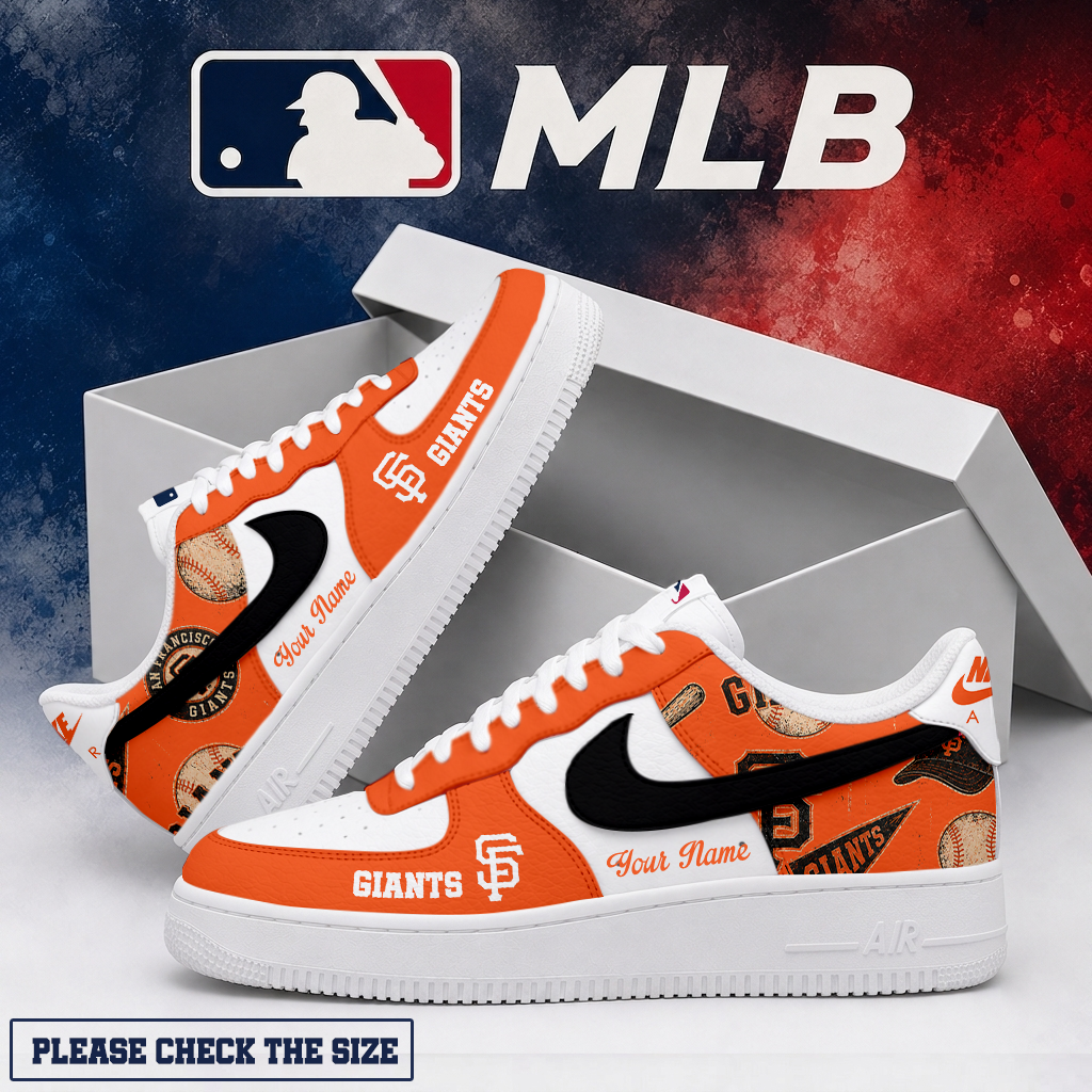 LIMITED EDITION - NEW CUSTOMIZED MLB06 SFG SAN FRANCISCO GIANTS AF1 SHOES