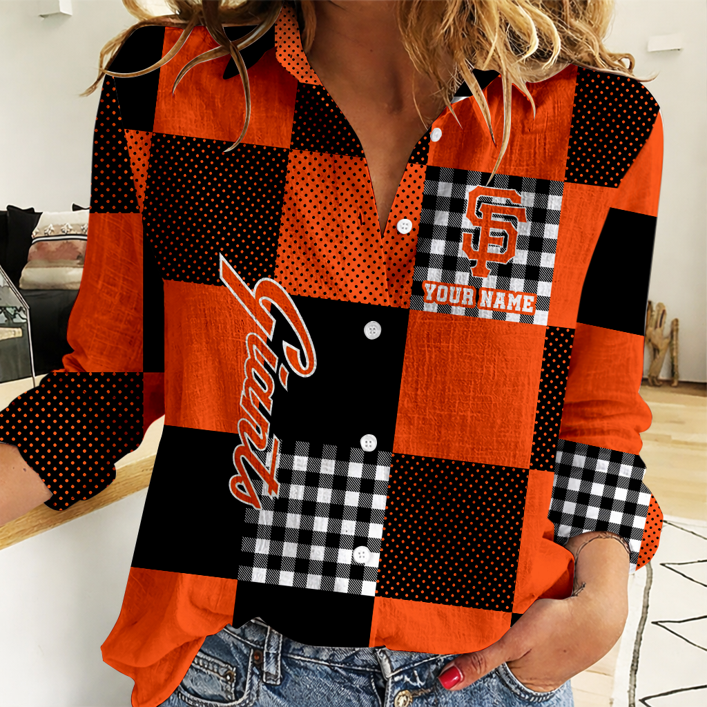 LIMITED EDITION - NEW CUSTOMIZED MLB06 SFG SAN FRANCISCO GIANTS WOMEN CASUAL SHIRT FOR FAN