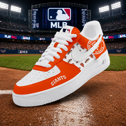 LIMITED EDITION - NEW CUSTOMIZED MLB06 SFG SAN FRANCISCO GIANTS AF1 SHOES