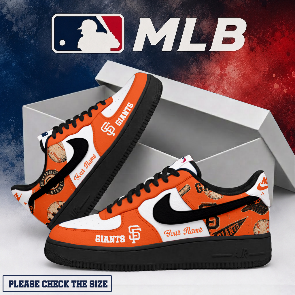 LIMITED EDITION - NEW CUSTOMIZED MLB06 SFG SAN FRANCISCO GIANTS AF1 SHOES