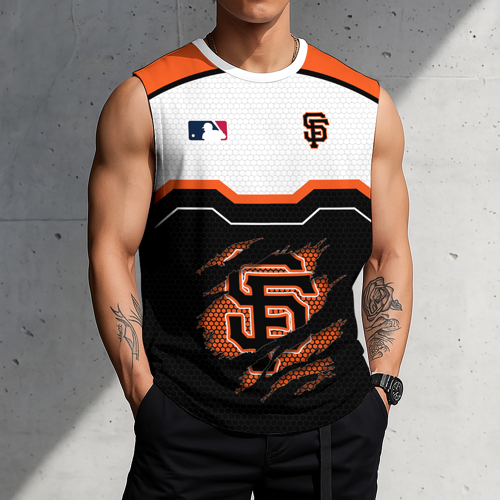 LIMITED EDITION - NEW CUSTOMIZED MLB06 SFG SAN FRANCISCO GIANTS MEN'S GYM SHIRT