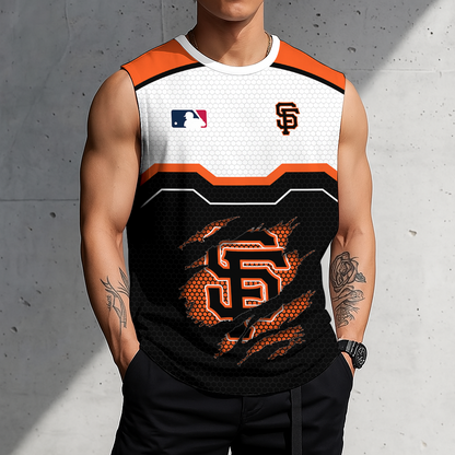 LIMITED EDITION - NEW CUSTOMIZED MLB06 SFG SAN FRANCISCO GIANTS MEN'S GYM SHIRT