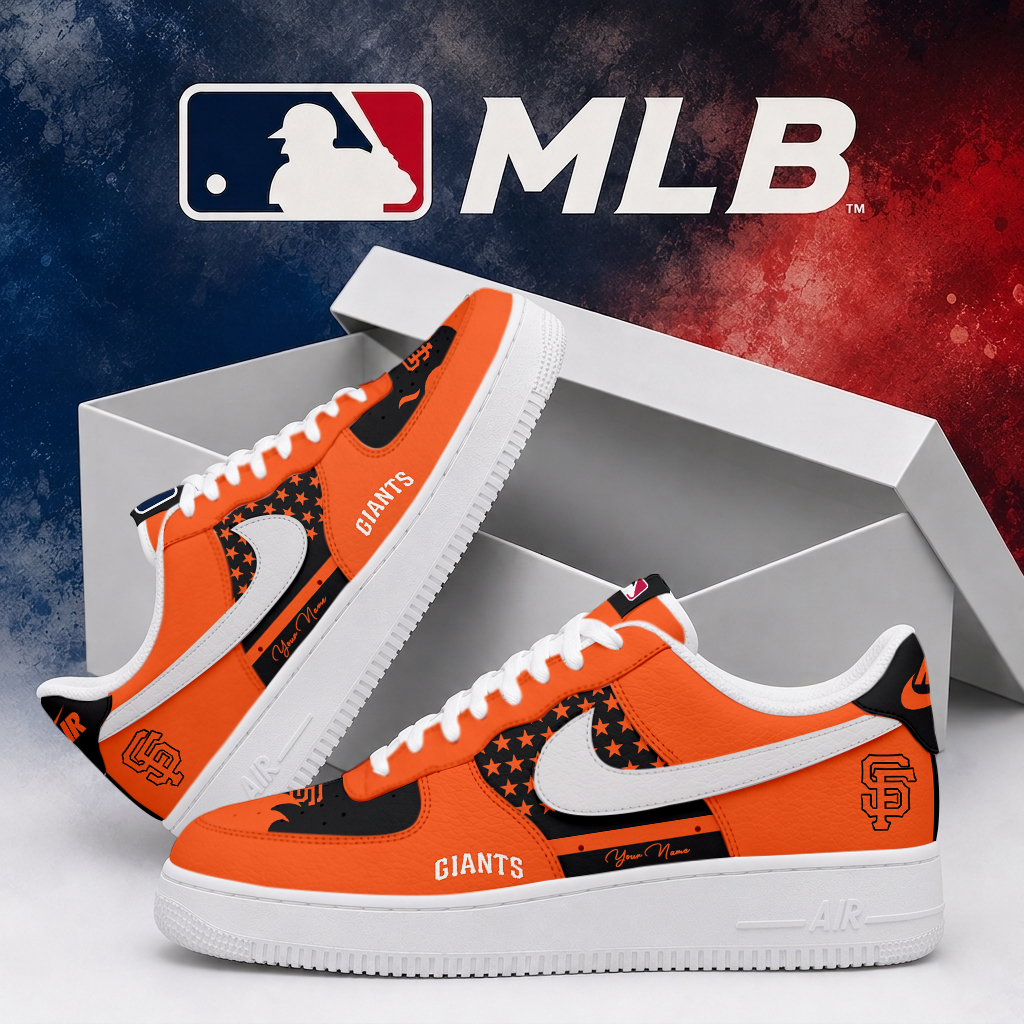 LIMITED EDITION - NEW CUSTOMIZED MLB06 SFG SAN FRANCISCO GIANTS AF1 SHOES