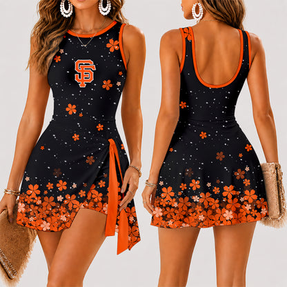 [FLASH SALE] NEW CUSTOMIZED MLB06 SFG SAN FRANCISCO GIANTS WOMEN'S SUMMER SKORT DRESS