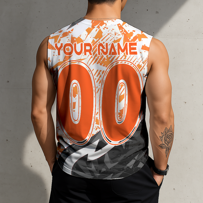 LIMITED EDITION - NEW CUSTOMIZED MLB06 SFG SAN FRANCISCO GIANTS TANKTOP & GYM SHIRT
