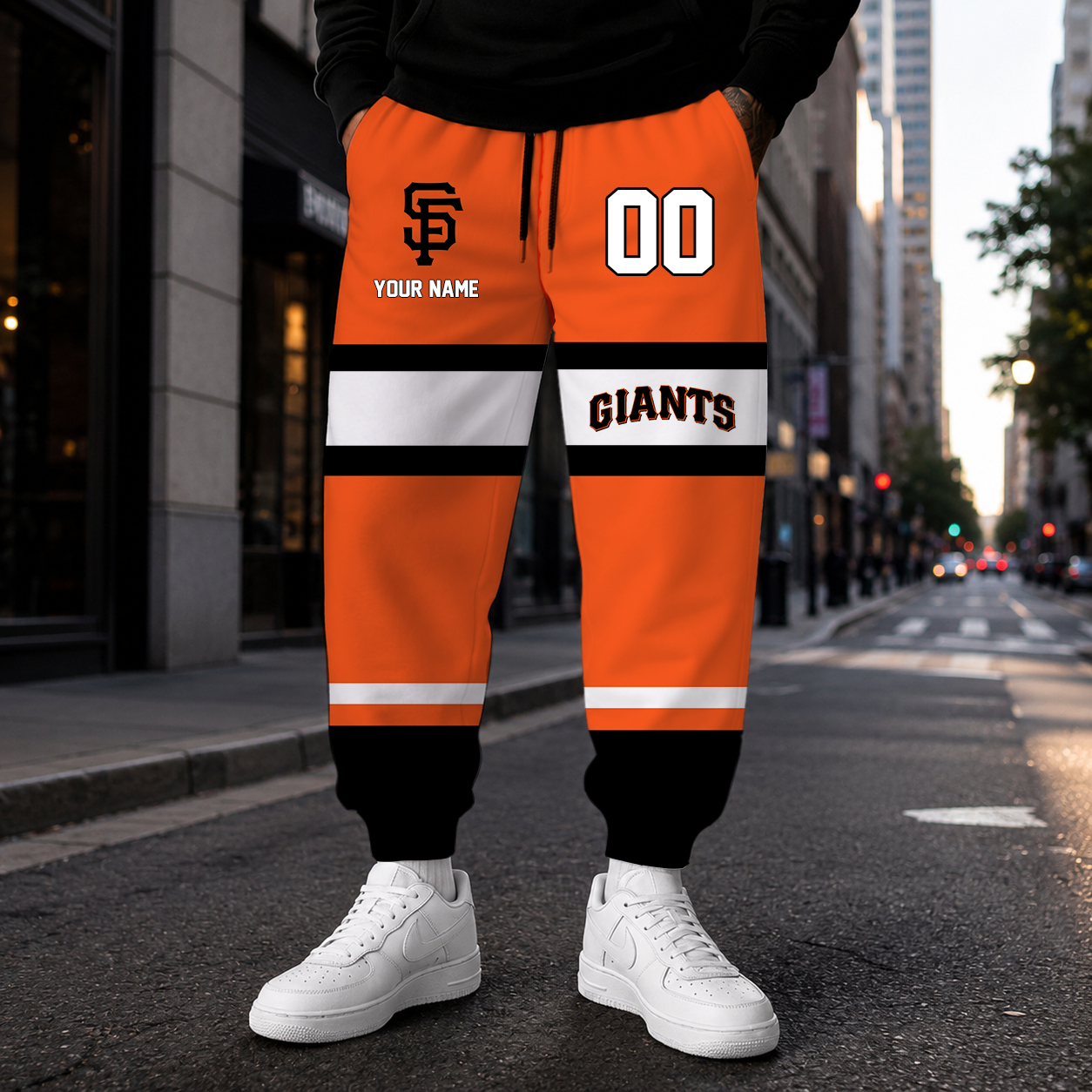 VIRAL EDITION - NEW CUSTOMIZED MLB06 SFG SAN FRANCISCO GIANTS SWEATPANTS