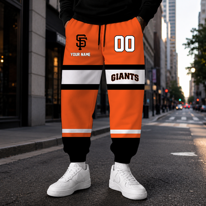 VIRAL EDITION - NEW CUSTOMIZED MLB06 SFG SAN FRANCISCO GIANTS SWEATPANTS