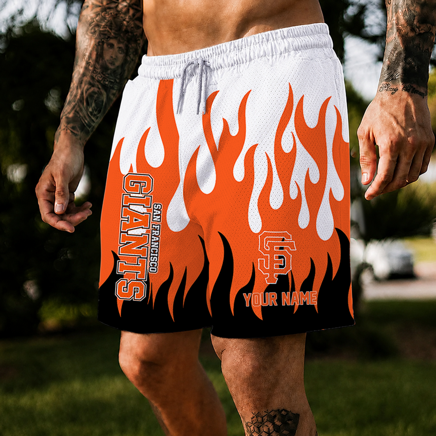 [FLASH SALE] NEW CUSTOMIZED MLB06 SFG SAN FRANCISCO GIANTS SHORT PANTS
