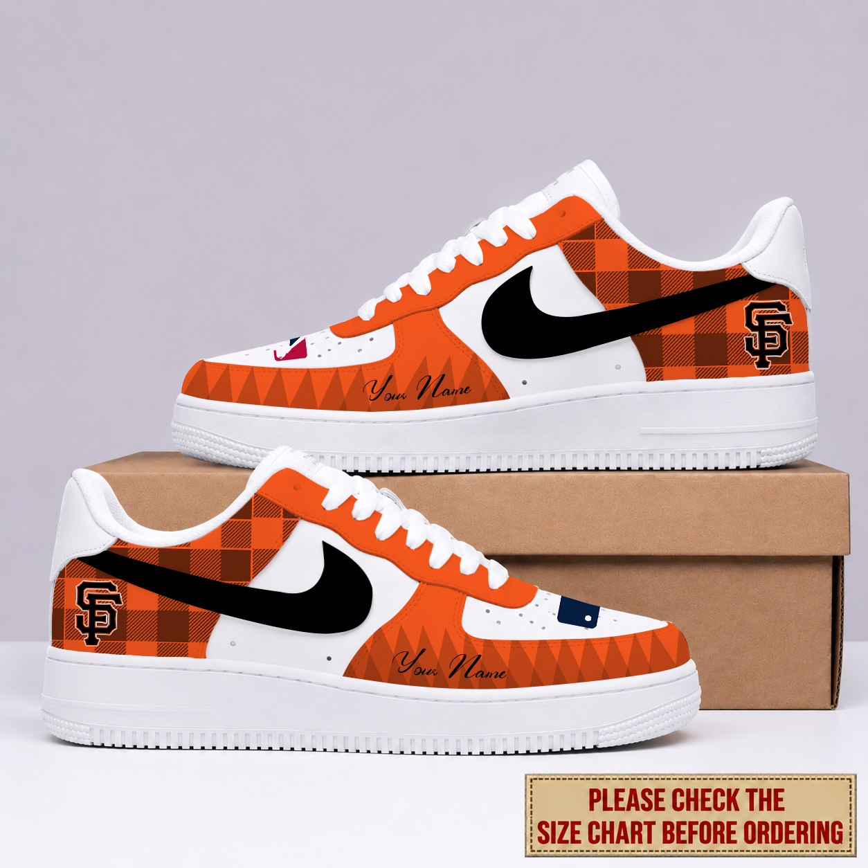 LIMITED EDITION - NEW CUSTOMIZED MLB06 SFG SAN FRANCISCO GIANTS AF1 SHOES