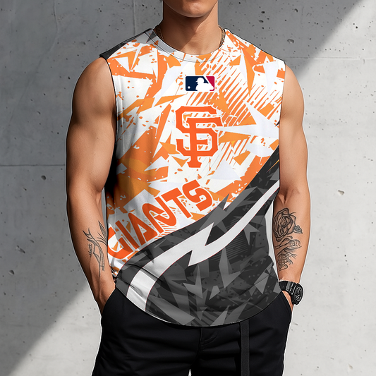 LIMITED EDITION - NEW CUSTOMIZED MLB06 SFG SAN FRANCISCO GIANTS TANKTOP & GYM SHIRT