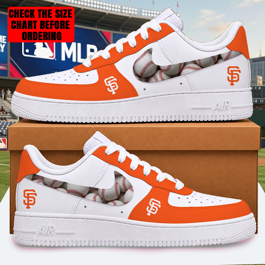 LIMITED EDITION - NEW CUSTOMIZED MLB06 SFG SAN FRANCISCO GIANTS AF1 SHOES