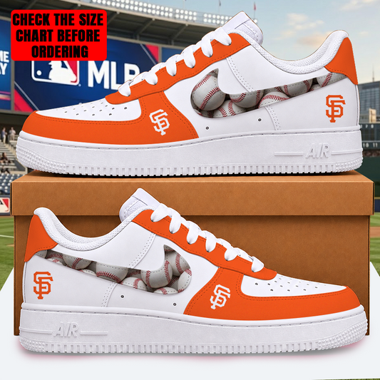 LIMITED EDITION - NEW CUSTOMIZED MLB06 SFG SAN FRANCISCO GIANTS AF1 SHOES