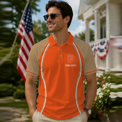 [FLASH SALE] NEW CUSTOMIZED MLB06 SFG SAN FRANCISCO GIANTS POLO SHIRT