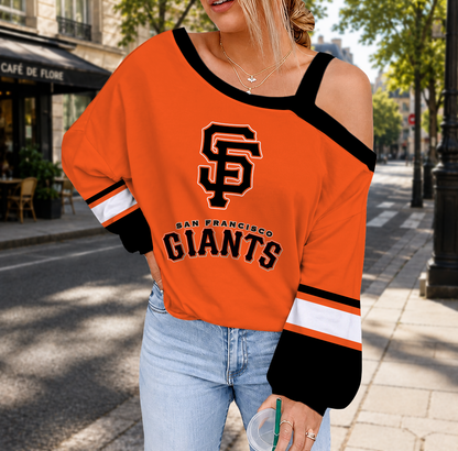 SPECIAL EDITION - NEW CUSTOMIZED MLB06 SFG SAN FRANCISCO GIANTS DROP SHOULDER SWEATSHIRT