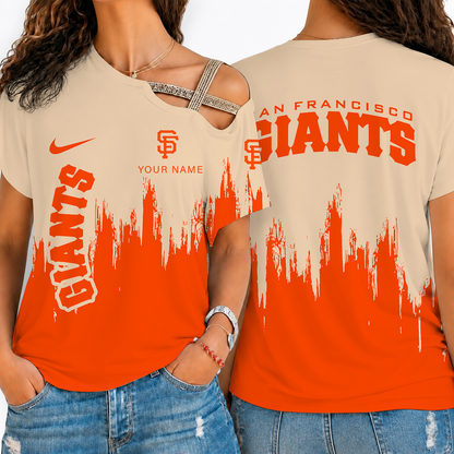 [FLASH SALE] NEW CUSTOMIZED MLB06 SFG SAN FRANCISCO GIANTS SHOULDER SHIRT