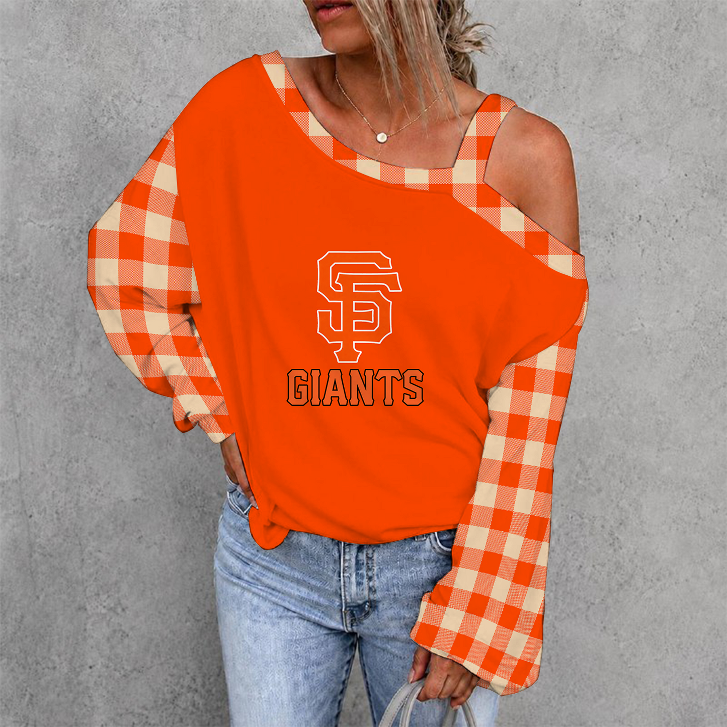 [FLASH SALE] NEW CUSTOMIZED MLB06 SFG SAN FRANCISCO GIANTS DROP SHOULDER SWEATSHIRT