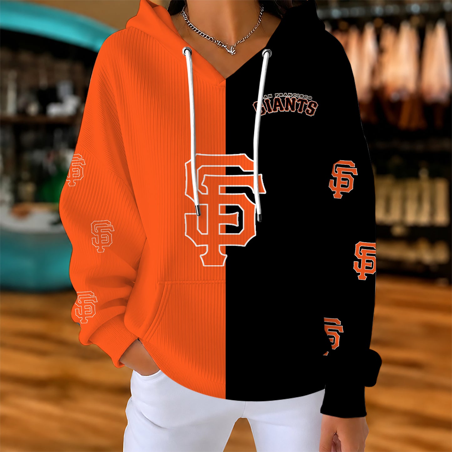 [FLASH SALE] NEW CUSTOMIZED MLB06 SFG SAN FRANCISCO GIANTS RIBBED HOODIE & SWEATSHIRT