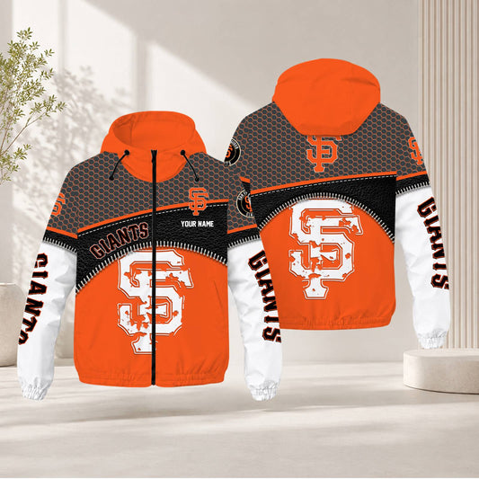 LIMITED EDITION - NEW CUSTOMIZED MLB06 SFG SAN FRANCISCO GIANTS WINDBREAKER JACKET