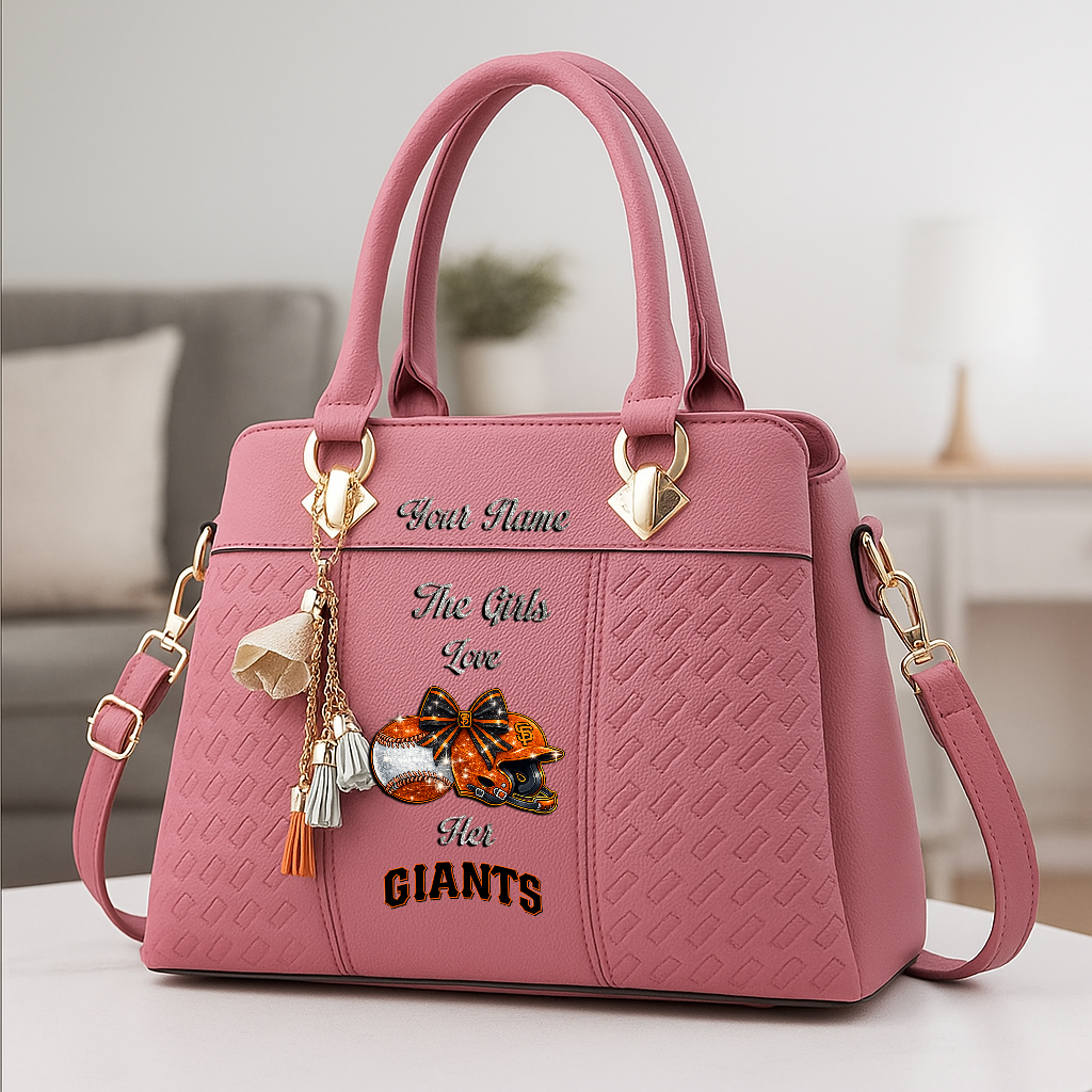 LIMITED EDITION - NEW CUSTOMIZED MLB06 SFG SAN FRANCISCO GIANTS ZIP HANDBAG MULTICOLOR