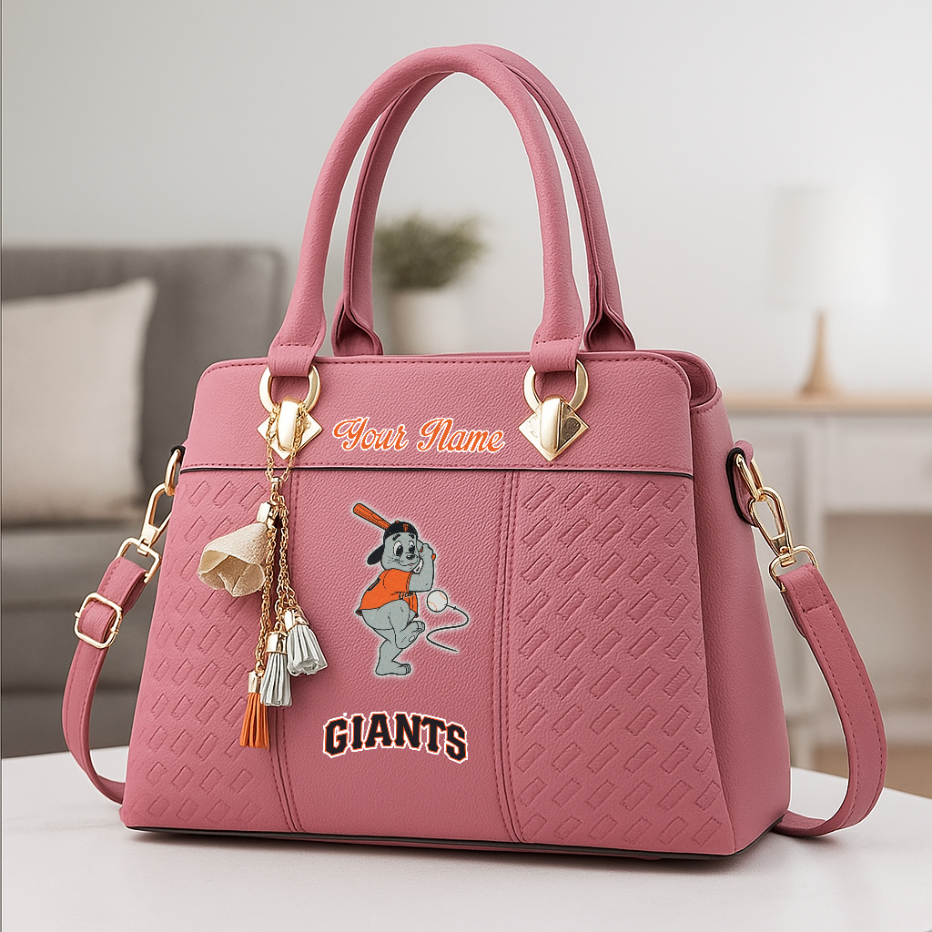 LIMITED EDITION - NEW CUSTOMIZED MLB06 SFG SAN FRANCISCO GIANTS ZIP HANDBAG MULTICOLOR