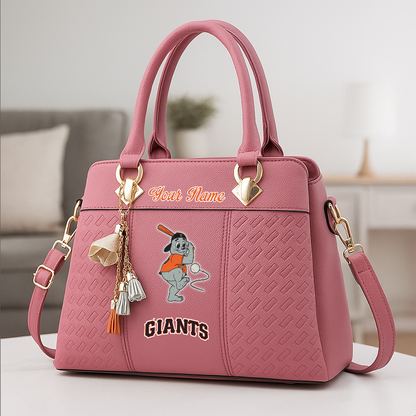 LIMITED EDITION - NEW CUSTOMIZED MLB06 SFG SAN FRANCISCO GIANTS ZIP HANDBAG MULTICOLOR