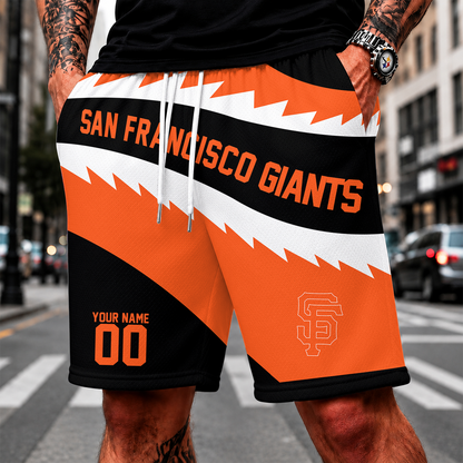 [FLASH SALE] NEW CUSTOMIZED MLB06 SFG SAN FRANCISCO GIANTS SHORT PANTS