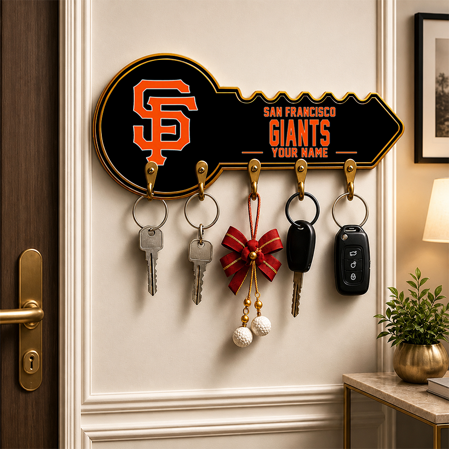 [FLASH SALE] NEW CUSTOMIZED MLB06 SFG SAN FRANCISCO GIANTS WALL KEY HOLDER FOR HOME