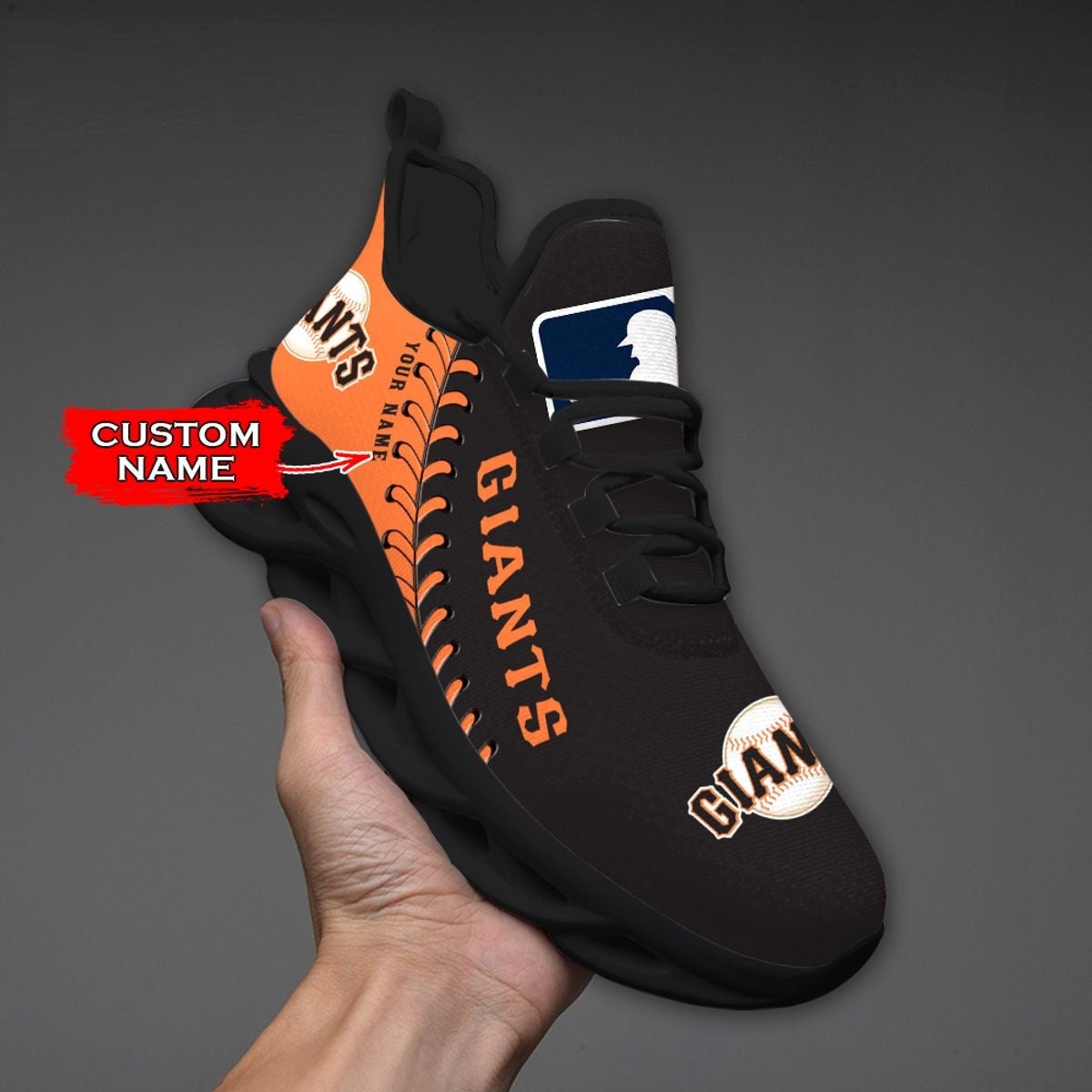 [FLASH SALE] NEW CUSTOMIZED MLB06 SFG SAN FRANCISCO GIANTS MAX SOUL SHOES