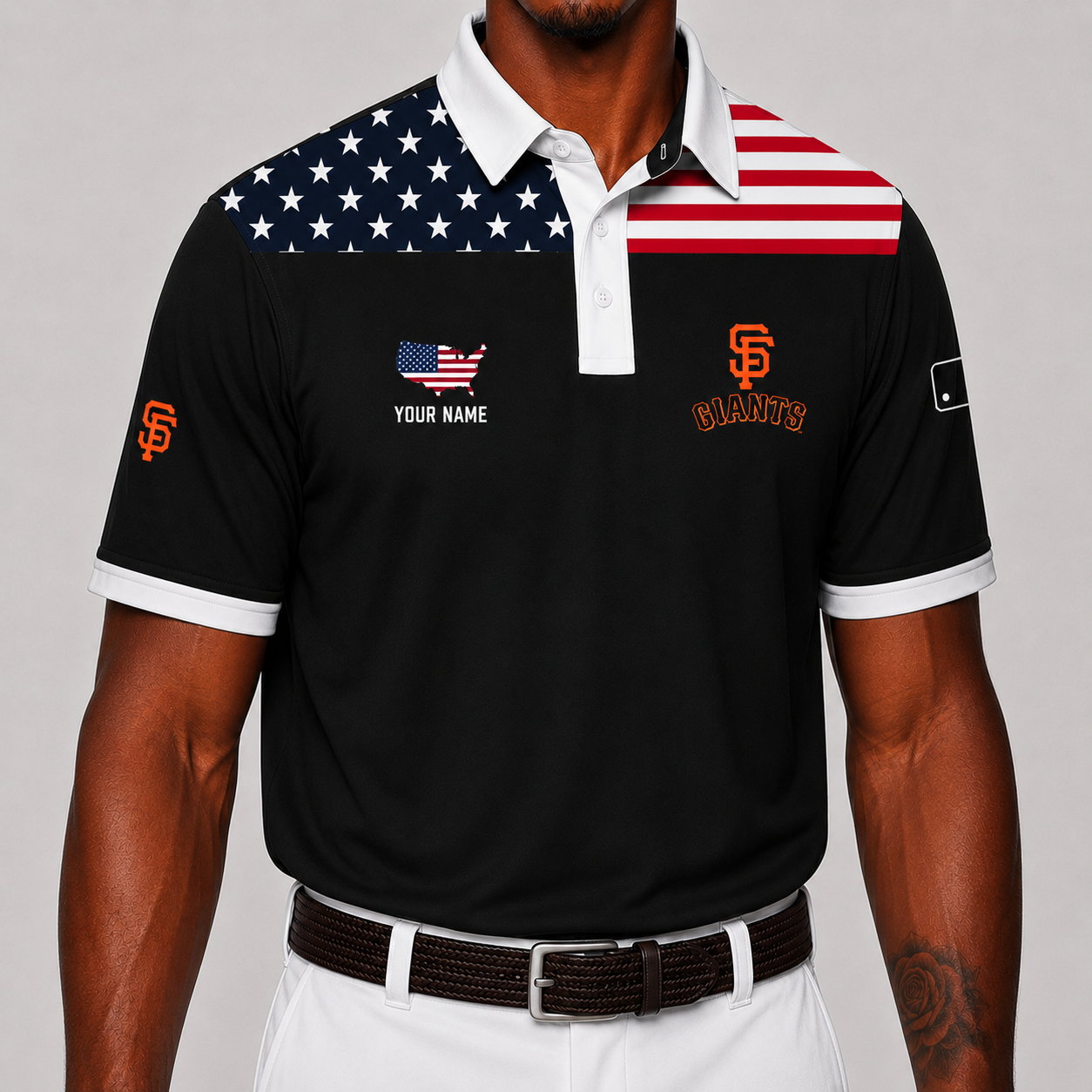 LIMITED EDITION - NEW CUSTOMIZED MLB06 SFG SAN FRANCISCO GIANTS POLO SHIRT, ZIP POLO SHIRT & T-SHIRTS