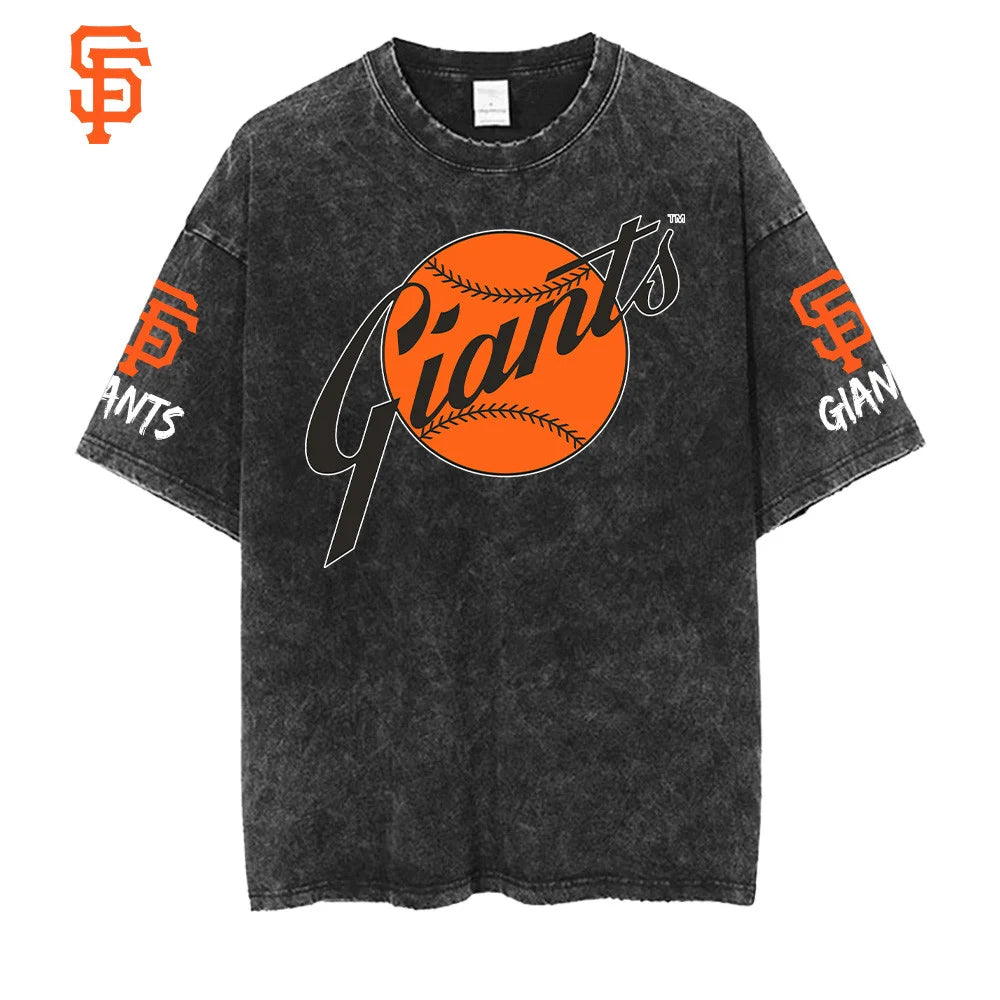 [FLASH SALE] NEW CUSTOMIZED MLB06 SFG SAN FRANCISCO GIANTS MULTICOLOR WASHED TEE
