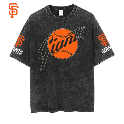 [FLASH SALE] NEW CUSTOMIZED MLB06 SFG SAN FRANCISCO GIANTS MULTICOLOR WASHED TEE