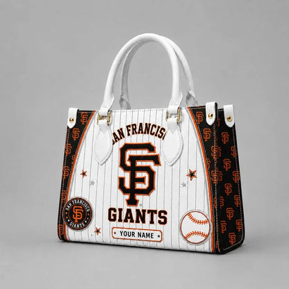 [FLASH SALE] NEW CUSTOMIZED MLB06 SFG SAN FRANCISCO GIANTS LEATHER HANDBAG