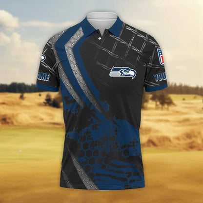 LIMITED EDITION - NEW CUSTOMIZED NFL06 SSH SEATTLE SEAHAWKS POLO SHIRT
