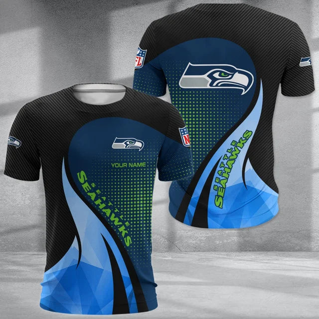 LIMITED EDITION - NEW CUSTOMIZED NFL06 SSH SEATTLE SEAHAWKS POLO, T-SHIRT & SHORT PANTS SET