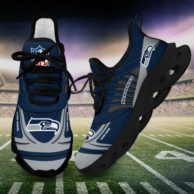 LIMITED EDITION - NEW CUSTOMIZED NFL06 SSH SEATTLE SEAHAWKS UNISEX MAX SOUL SHOES