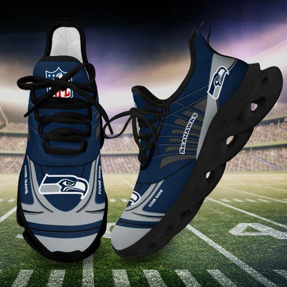 LIMITED EDITION - NEW CUSTOMIZED NFL06 SSH SEATTLE SEAHAWKS UNISEX MAX SOUL SHOES