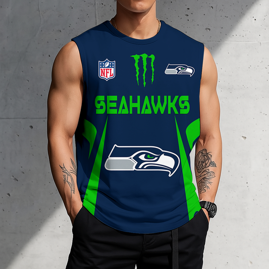LIMITED EDITION - NEW CUSTOMIZED NFL06 SSH SEATTLE SEAHAWKS MEN'S GYM SHIRT