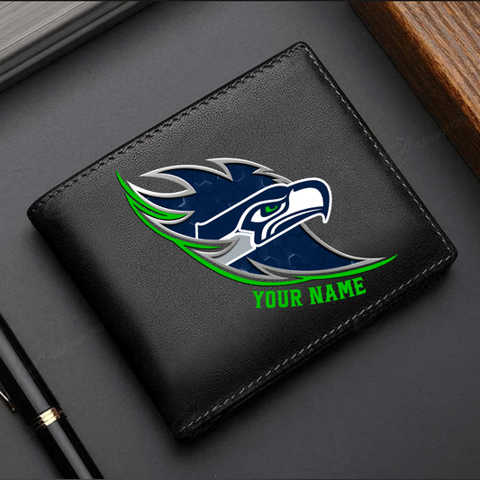 LIMITED EDITION - NEW CUSTOMIZED NFL06 SSH SEATTLE SEAHAWKS LEATHER WALLET