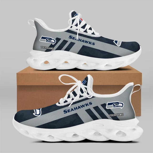 LIMITED EDITION - NEW CUSTOMIZED NFL06 SSH SEATTLE SEAHAWKS UNISEX MAX SOUL SHOES