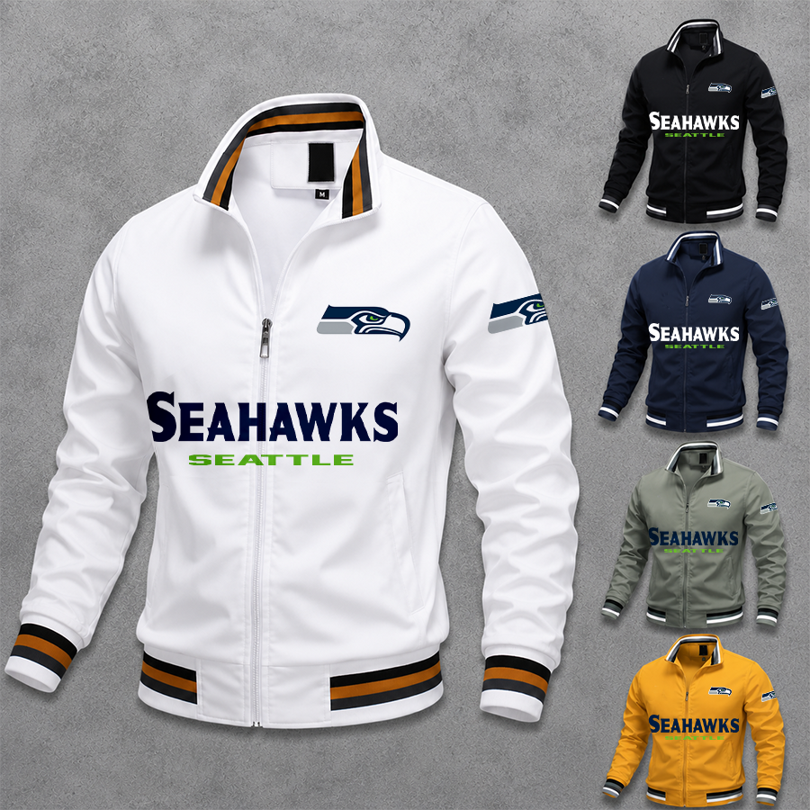 [SPECIAL OFFER] NEW CUSTOMIZED NFL06 SSH SEATTLE SEAHAWKS MEN'S CASUAL JACKET