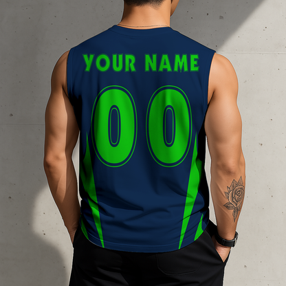 LIMITED EDITION - NEW CUSTOMIZED NFL06 SSH SEATTLE SEAHAWKS MEN'S GYM SHIRT