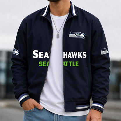 [SPECIAL OFFER] NEW CUSTOMIZED NFL06 SSH SEATTLE SEAHAWKS MEN'S CASUAL JACKET