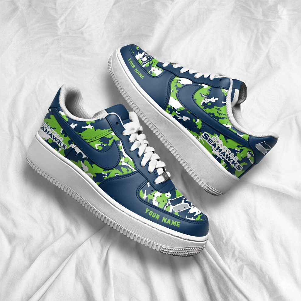 LIMITED EDITION - NEW CUSTOMIZED NFL06 SSH SEATTLE SEAHAWKS AF1 SNEAKERS