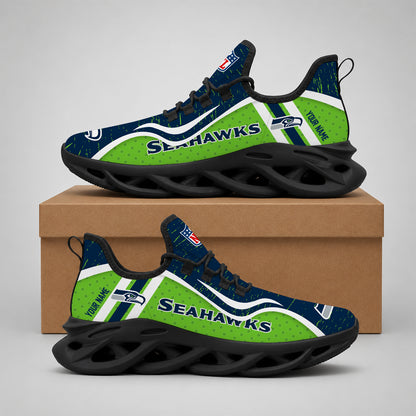 SPECIAL EDITION - NEW CUSTOMIZED NFL06 SSH SEATTLE SEAHAWKS MAX SOUL SHOES
